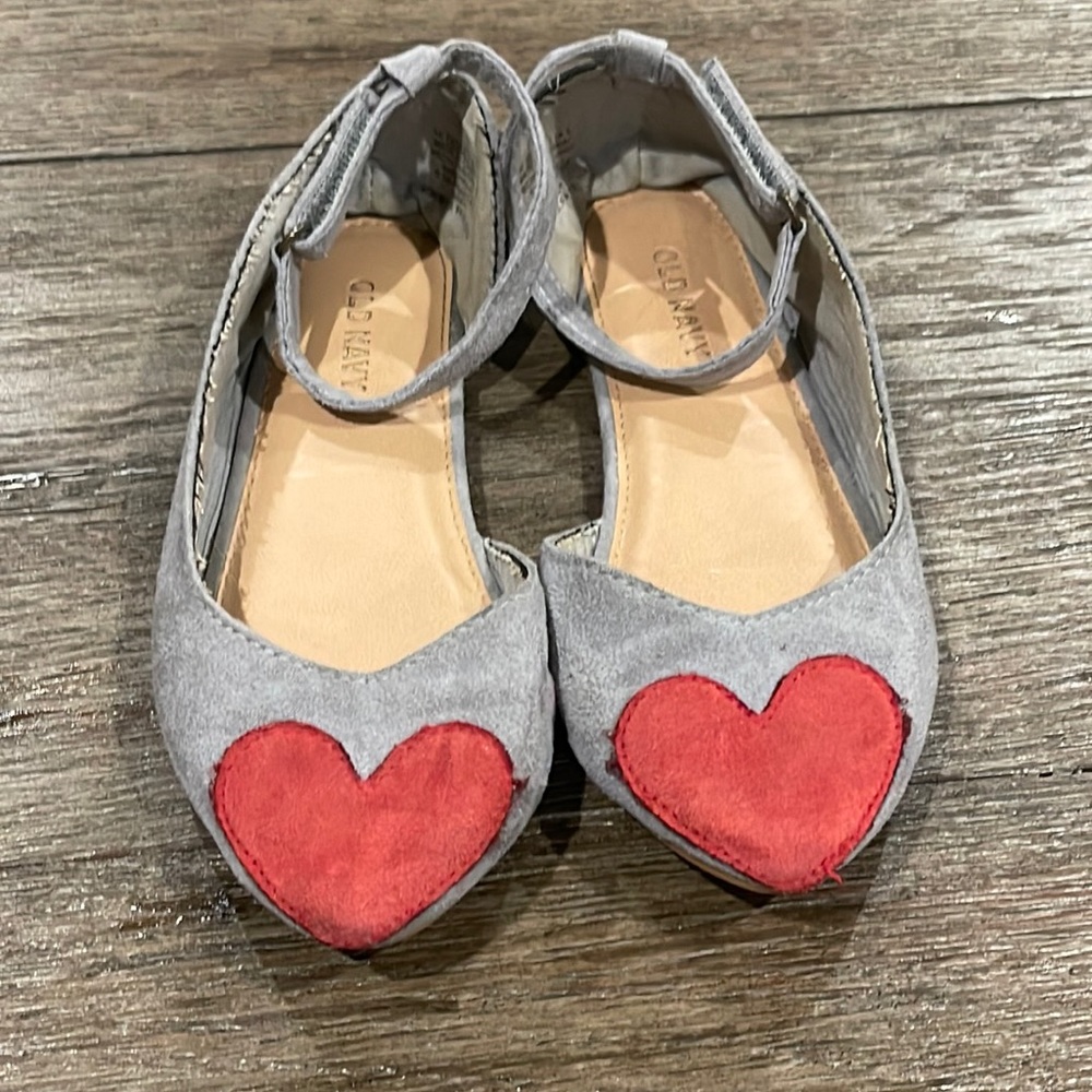 Gray Heart Sandals